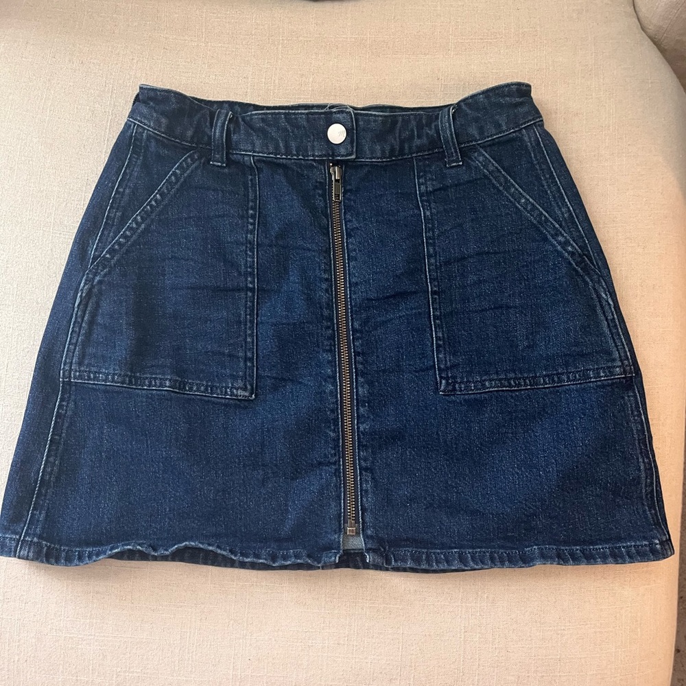 Madewell Denim Mini Skirt Like New Zip Up